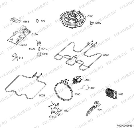 Взрыв-схема плиты (духовки) Ikea GRANSLOS 90322058 - Схема узла Electrical equipment